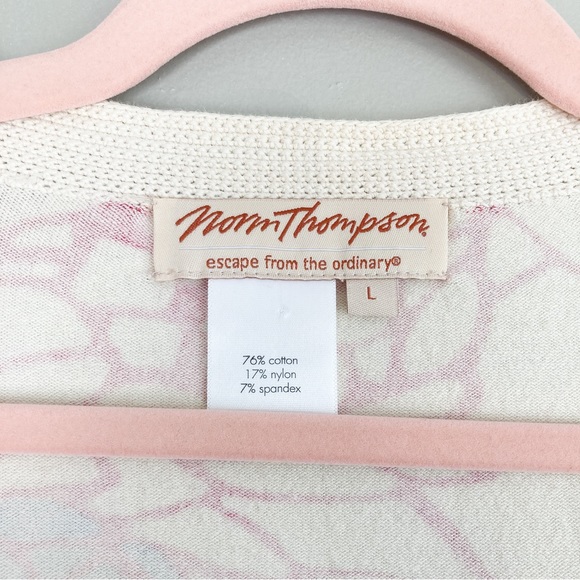 Norm Thompson Resort Vacation Tropical Floral Cardigan - Picture 4 of 5